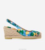 azul-limão azul calçados 8Z8F32 mulheres Cole Haan espadrille cloudfeel slingback cunha