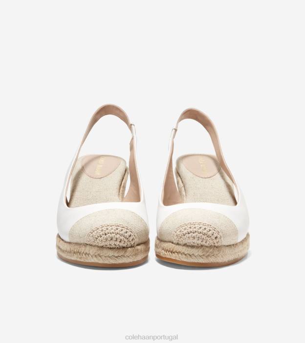 branco natural calçados 8Z8F33 mulheres Cole Haan espadrille cloudfeel slingback cunha - Image 2