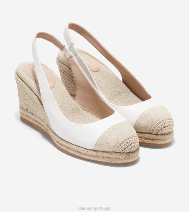 branco natural calçados 8Z8F33 mulheres Cole Haan espadrille cloudfeel slingback cunha - Image 5