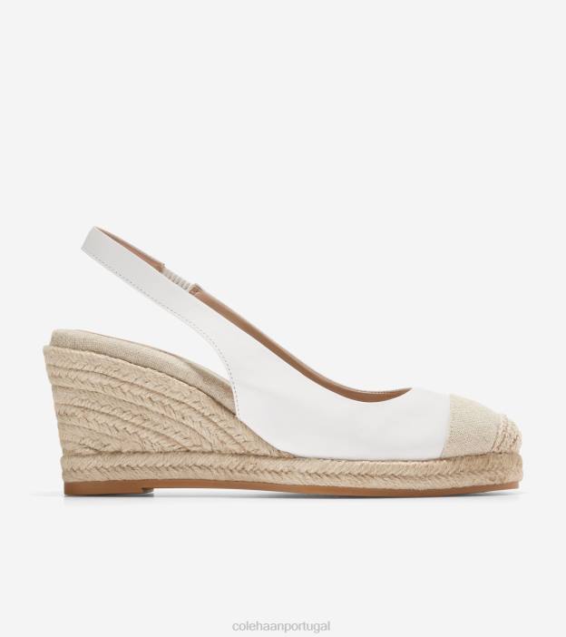 branco natural calçados 8Z8F33 mulheres Cole Haan espadrille cloudfeel slingback cunha - Image 1