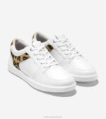 branco-ocelot print-ouro calçados 8Z8F207 mulheres Cole Haan tênis moderno crosscourt grande - Image 3