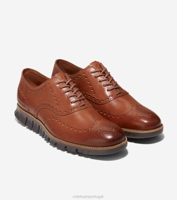 british tan-java calçados 8Z8F397 homens Cole Haan zerogrand ponta de asa oxford - Image 5