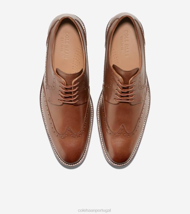 bronzeado britânico calçados 8Z8F463 homens Cole Haan Warren ponta de asa oxford - Image 4