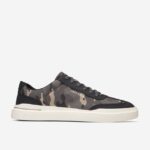 camuflagem de pavimento preto-escuro calçados 8Z8F347 homens Cole Haan Tênis bico fino em canvas grandpro rally