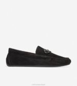 Camurça preta calçados 8Z8F128 mulheres Cole Haan motorista tully