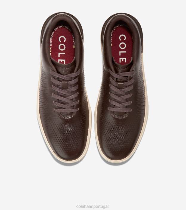 chocolate escuro-marfim-syrah calçados 8Z8F480 homens Cole Haan sapatilha laser grandpro crew - Image 4