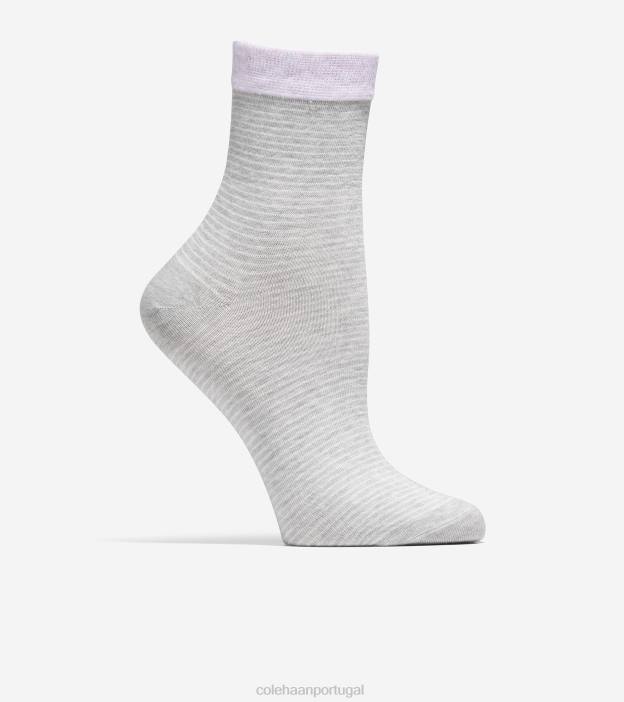 cinza acessórios 8Z8F526 mulheres Cole Haan 2 pares de meias curtas listradas - Image 2