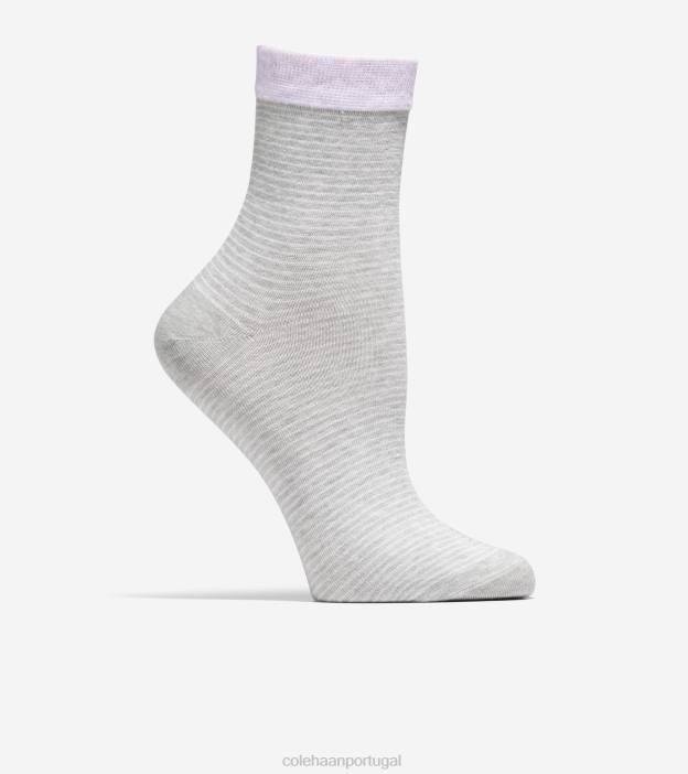 cinza acessórios 8Z8F526 mulheres Cole Haan 2 pares de meias curtas listradas - Image 5
