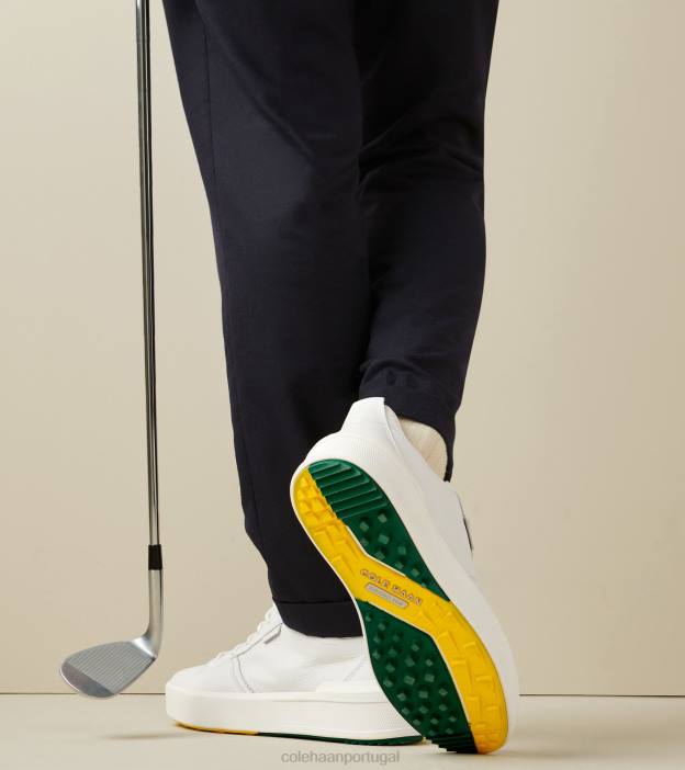 couro branco-aventurina calçados 8Z8F405 homens Cole Haan sapato de golfe da tripulação grandpro - Image 8