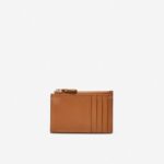 couro british tan pebbled acessórios 8Z8F492 mulheres Cole Haan porta-cartões grandseries com fecho de correr