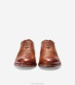 couro bronzeado britânico calçados 8Z8F420 homens Cole Haan Washington Grand Laser Wingtip Oxford - Image 3