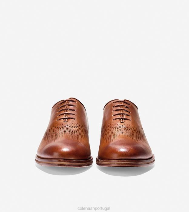 couro bronzeado britânico calçados 8Z8F420 homens Cole Haan Washington Grand Laser Wingtip Oxford - Image 3