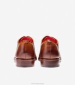 couro bronzeado britânico calçados 8Z8F420 homens Cole Haan Washington Grand Laser Wingtip Oxford - Image 4