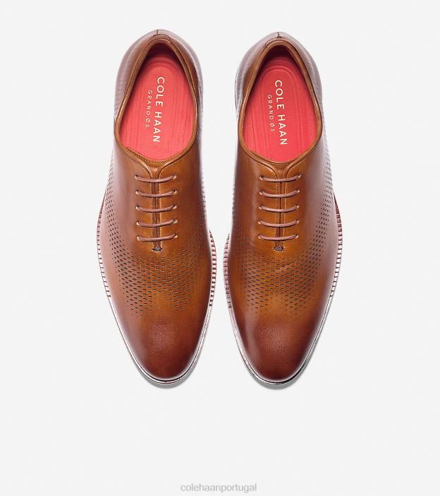 couro bronzeado britânico calçados 8Z8F420 homens Cole Haan Washington Grand Laser Wingtip Oxford - Image 5