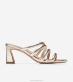couro dourado calçados 8Z8F144 mulheres Cole Haan sandália adela