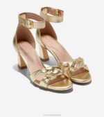 couro dourado calçados 8Z8F181 mulheres Cole Haan sandália trançada adela - Image 6