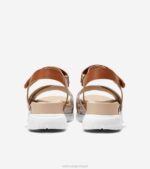 Couro Mel com estampa de cobra calçados 8Z8F83 mulheres Cole Haan sandália cruzada zerogrand - Image 3