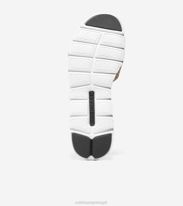 Couro Mel com estampa de cobra calçados 8Z8F83 mulheres Cole Haan sandália cruzada zerogrand - Image 6