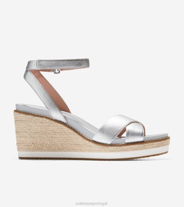 couro_prateado_calcados_8z8f28_mulheres_cole_haan_sandalia_espadrille_cloudfeel.jpg couro prateado calçados 8Z8F28 mulheres Cole Haan sandália espadrille cloudfeel - Image 1