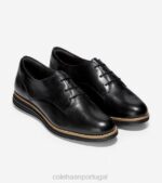couro preto calçados 8Z8F170 mulheres Cole Haan originalgrand plain oxford - Image 5