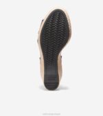 couro preto calçados 8Z8F189 mulheres Cole Haan sandália de cunha cloudfeel para todo o dia - Image 6