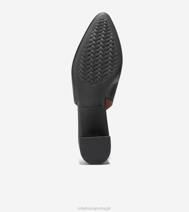 couro preto calçados 8Z8F221 mulheres Cole Haan a bomba slingback de 45 mm - Image 6