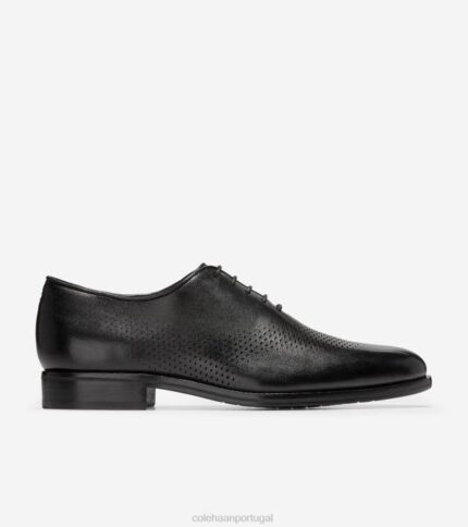 couro preto calçados 8Z8F419 homens Cole Haan Washington Grand Laser Wingtip Oxford