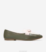 folha de chá-garça-água-de-rosas calçados 8Z8F138 mulheres Cole Haan mocassim york bow