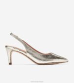 impressão de círculo de ouro calçados 8Z8F151 mulheres Cole Haan bomba sling back vandam