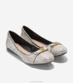 impressão de cobra redonda preto e branco calçados 8Z8F131 mulheres Cole Haan balé arco tova - Image 3