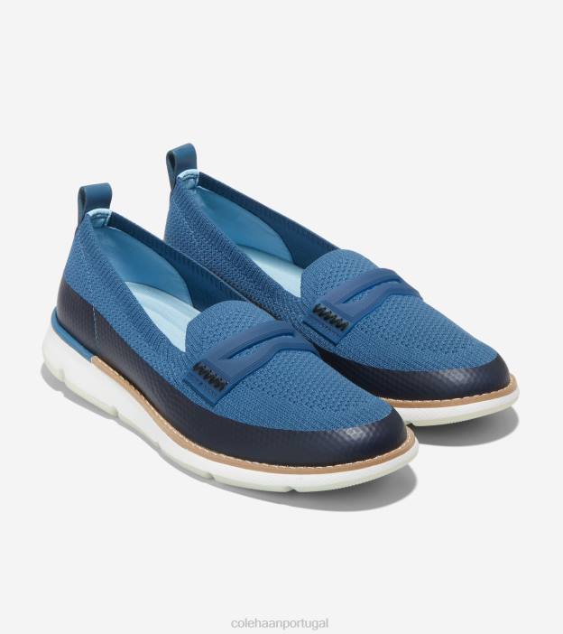 malha ótica branca em malha azul calçados 8Z8F133 mulheres Cole Haan 4. mocassim zerogrand - Image 5