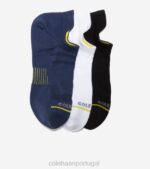marinho-branco-preto acessórios 8Z8F597 homens Cole Haan zerogrand 3 pares de meias forro