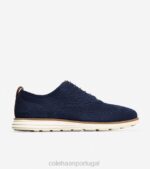 marinho costurado marfim calçados 8Z8F391 homens Cole Haan originalgrand wingtip oxford