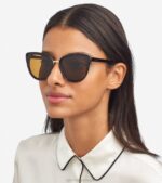 marrom-tartaruga acessórios 8Z8F532 mulheres Cole Haan óculos de sol cateye grandes - Image 2