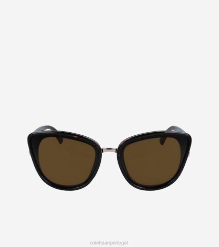marrom-tartaruga acessórios 8Z8F532 mulheres Cole Haan óculos de sol cateye grandes