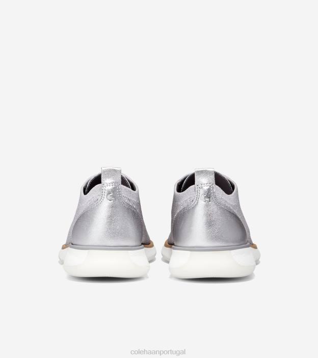 microchip-silver-white stitchlite calçados 8Z8F103 mulheres Cole Haan 4.zerogrand oxford - Image 3