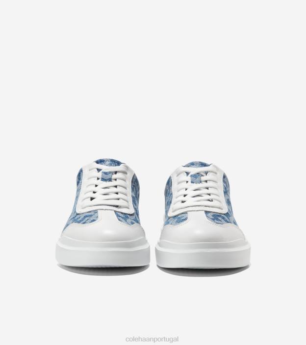 monograma jeans jacquard calçados 8Z8F36 mulheres Cole Haan Tênis bico fino em canvas grandpro rally - Image 2