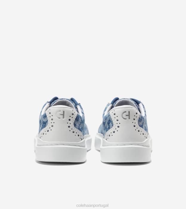 monograma jeans jacquard calçados 8Z8F36 mulheres Cole Haan Tênis bico fino em canvas grandpro rally - Image 3