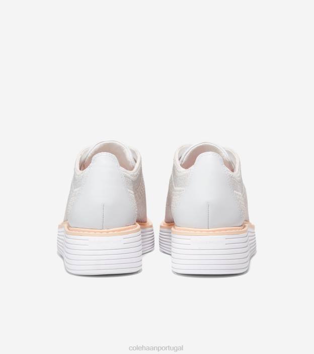 nuvem ótica branco-metálica em ponto de prata nimbus calçados 8Z8F215 mulheres Cole Haan originalgrand platform wingtip oxford - Image 4