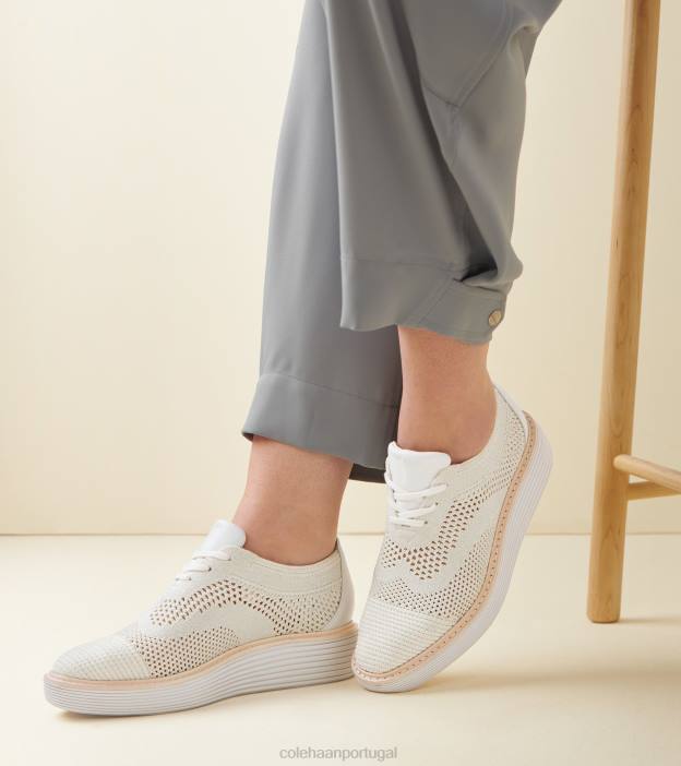 nuvem ótica branco-metálica em ponto de prata nimbus calçados 8Z8F215 mulheres Cole Haan originalgrand platform wingtip oxford - Image 7