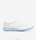 óptico branco-oxford azul calçados 8Z8F153 mulheres Cole Haan zerogrand ponta de asa oxford