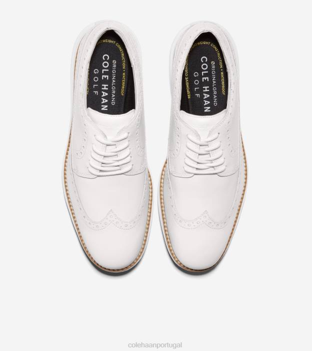ótico branco natural calçados 8Z8F408 homens Cole Haan sapato de golfe original grande - Image 4