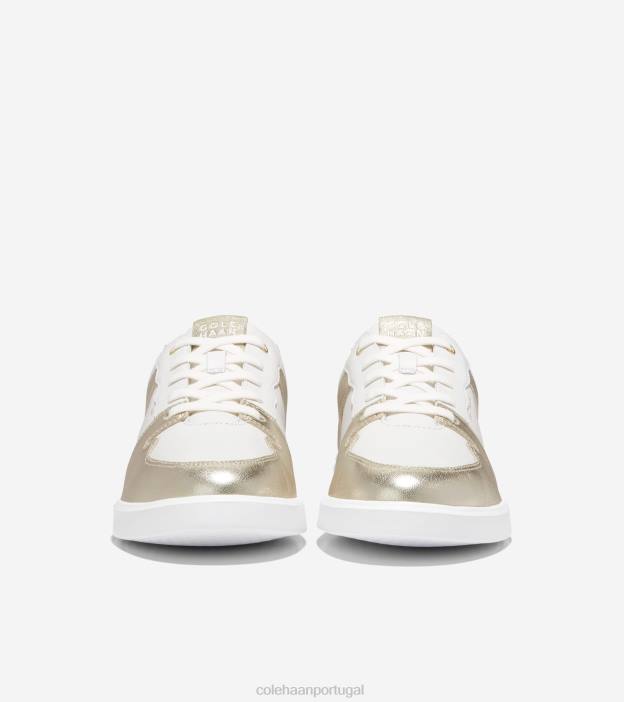 ouro branco óptico metálico calçados 8Z8F205 mulheres Cole Haan tênis moderno crosscourt grande - Image 2