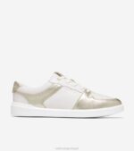 ouro branco óptico metálico calçados 8Z8F205 mulheres Cole Haan tênis moderno crosscourt grande