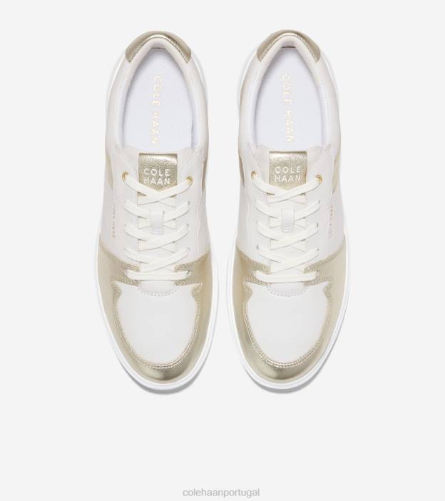 ouro branco óptico metálico calçados 8Z8F205 mulheres Cole Haan tênis moderno crosscourt grande - Image 4