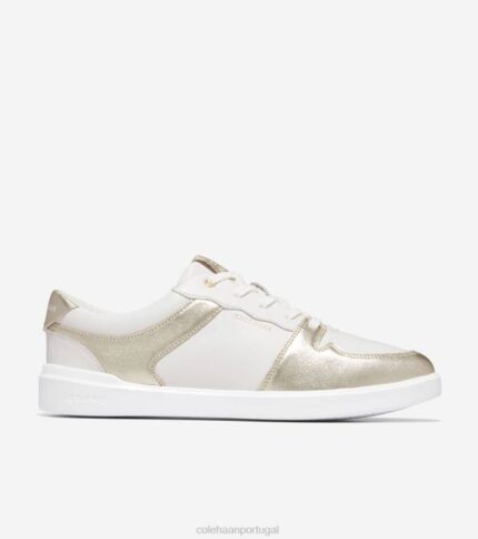 ouro branco óptico metálico calçados 8Z8F205 mulheres Cole Haan tênis moderno crosscourt grande