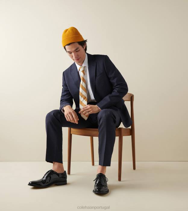 patente preta calçados 8Z8F402 homens Cole Haan clássicos modernos cap toe oxford - Image 2