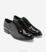 patente preta calçados 8Z8F402 homens Cole Haan clássicos modernos cap toe oxford - Image 6
