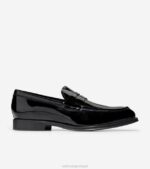 patente preta calçados 8Z8F448 homens Cole Haan mocassim clássico moderno