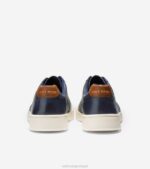 Peacoat Perfurado-British Tan calçados 8Z8F346 homens Cole Haan tênis moderno crosscourt grande - Image 3